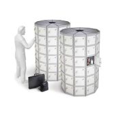 Round Pod Lockers with Six Compartments