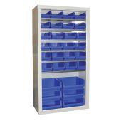 Doorless Workshop Cupboard - 6 Shelves - 30 Bins