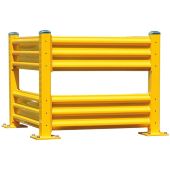 Steel Parking Barrier System - Double Rail Post