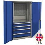 4 Drawer Tool Cabinet with Solid Doors
