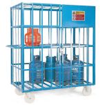 Mobile Gas Cylinder Cage - Blue Painted Finish